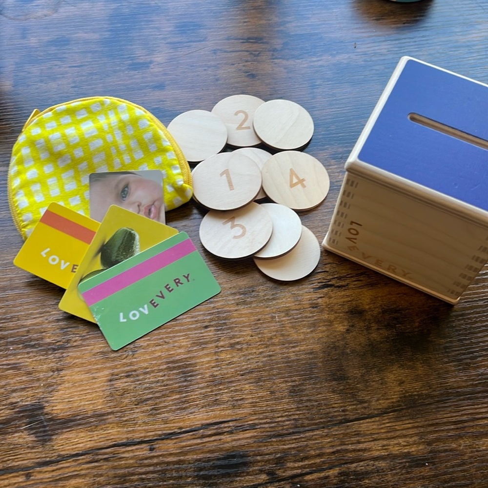 Lovevery wallet and coin box.
